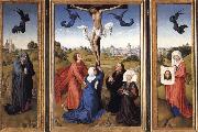 Rogier van der Weyden Crucifixion triptych with SS Mary Magdalene and Veronica oil painting reproduction